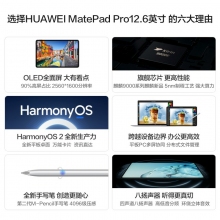 華為HUAWEI MatePad Pro 12.6英寸鴻蒙HarmonyOS系統(tǒng)OLED屏幕平板電腦學(xué)習(xí)8GB12GB內(nèi)存 前黑后耀石灰